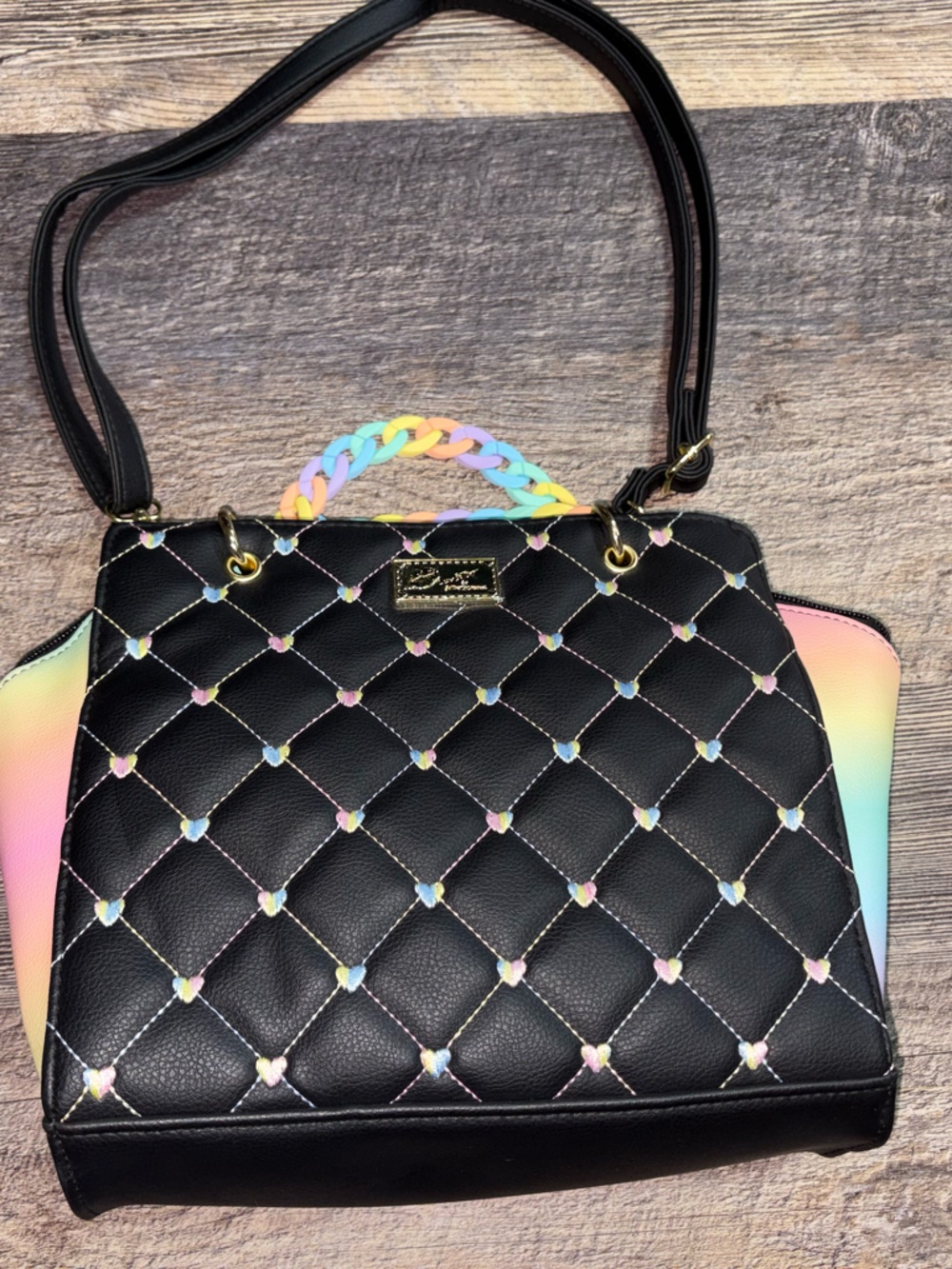 NWOT Betsey Johnson crossbody faux leather purse